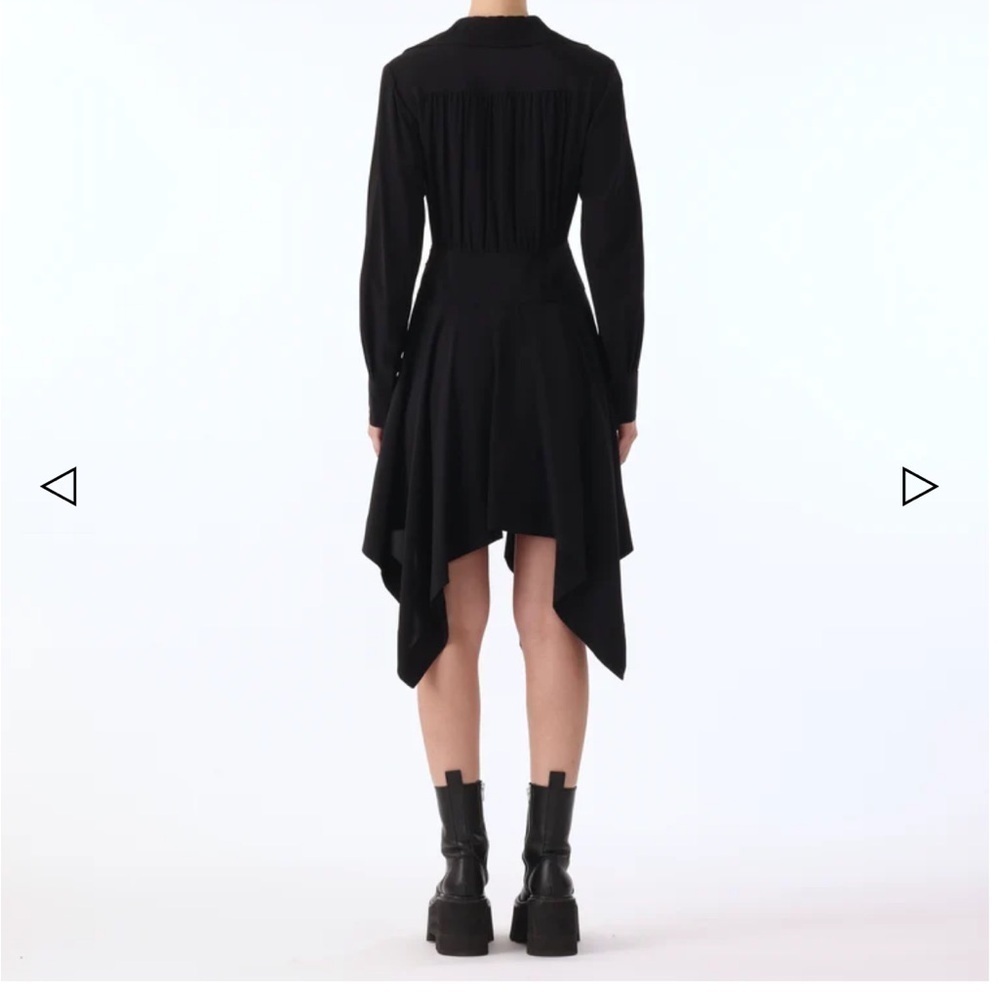 JASON WU L/S SILK CDC HANDKERCHEIF HEM DRESS - Picture 3 of 5